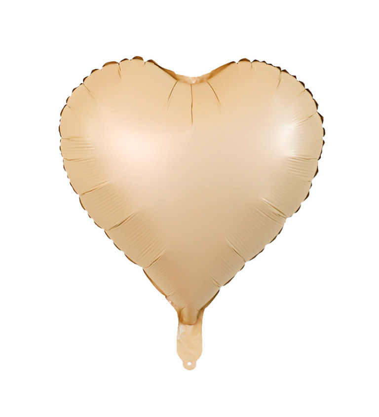 Fóliový balónek Srdce krémové 45 cm