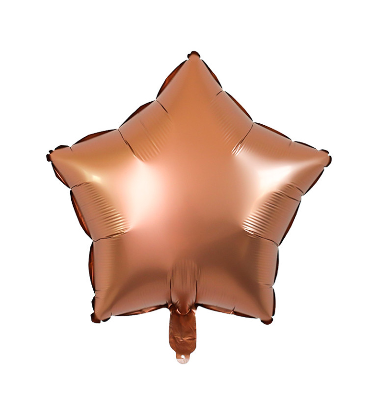 Fóliový balónek hvězda coffee 45 cm