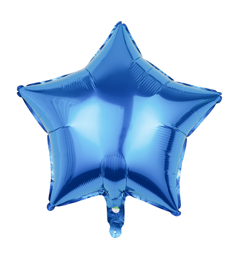 Fóliový balónek hvězda modrá 45 cm