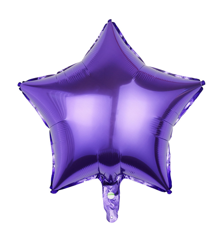 Fóliový balónek hvězda fialová 45 cm