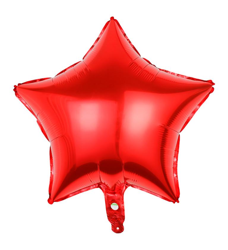 Fóliový balónek hvězda červená 45 cm