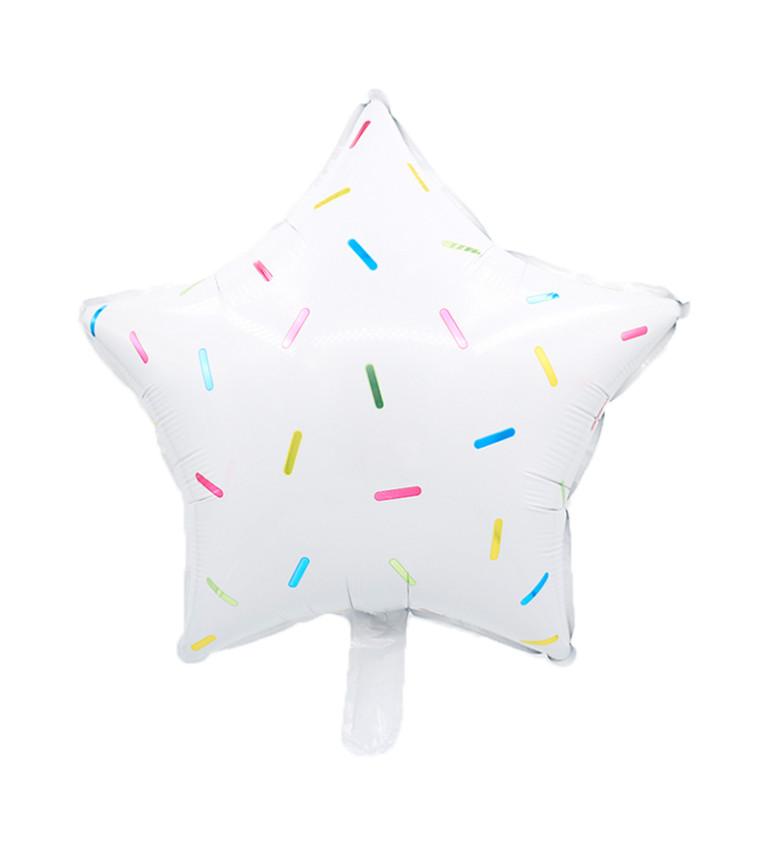 Fóliový balónek - Hvězda konfety