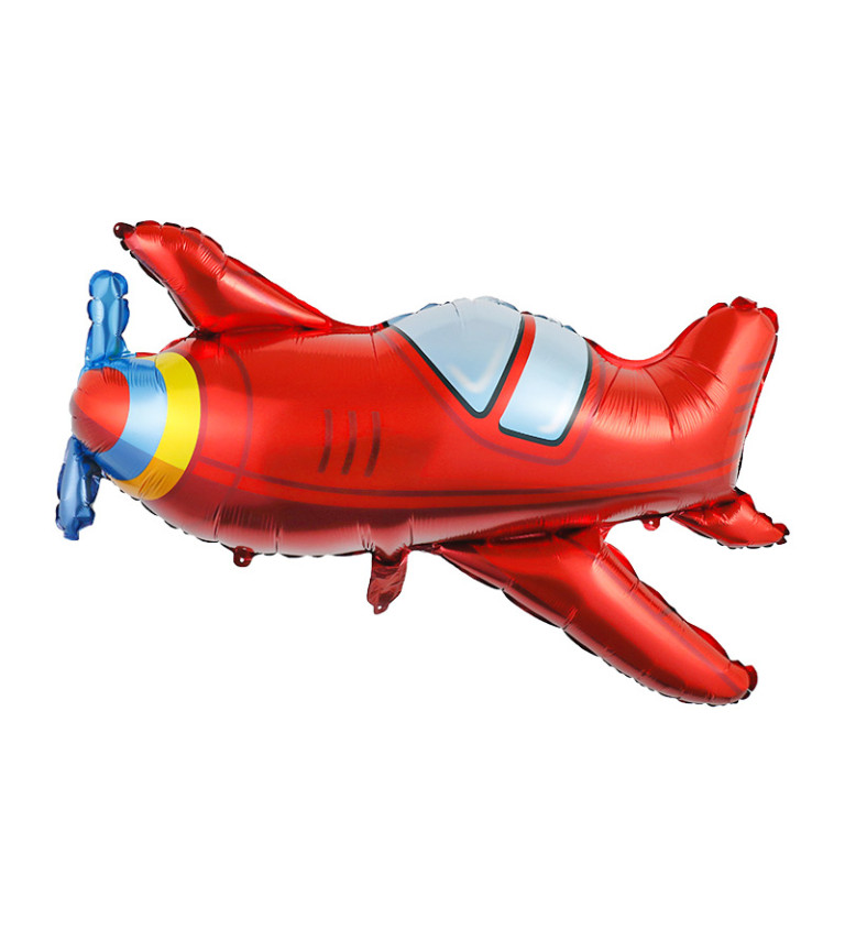 Fóliový balónek Letadlo červené