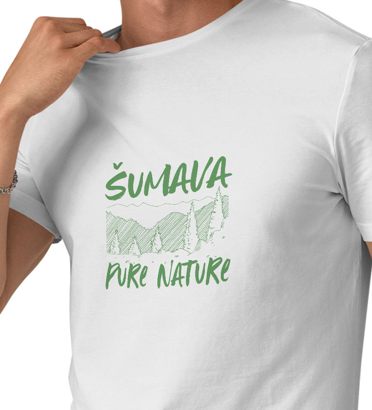 Pánské tričko bílé - Šumava Pure Nature