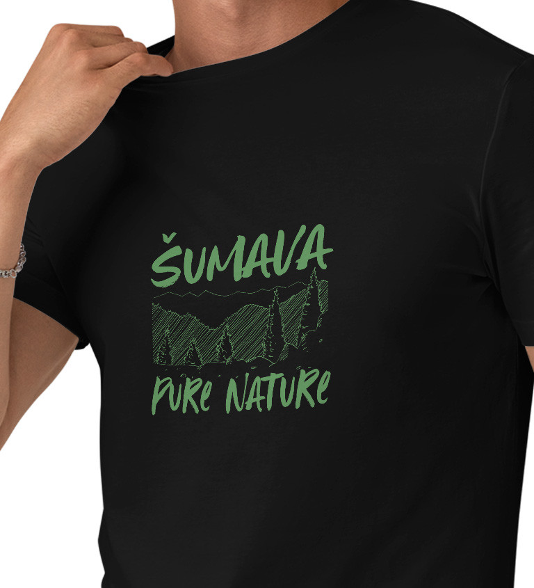 Pánské tričko černé - Šumava Pure Nature