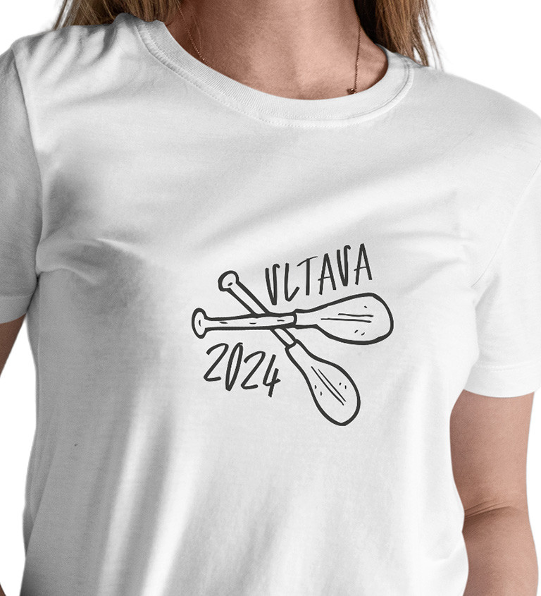 Dámské tričko bílé - Vltava 2024