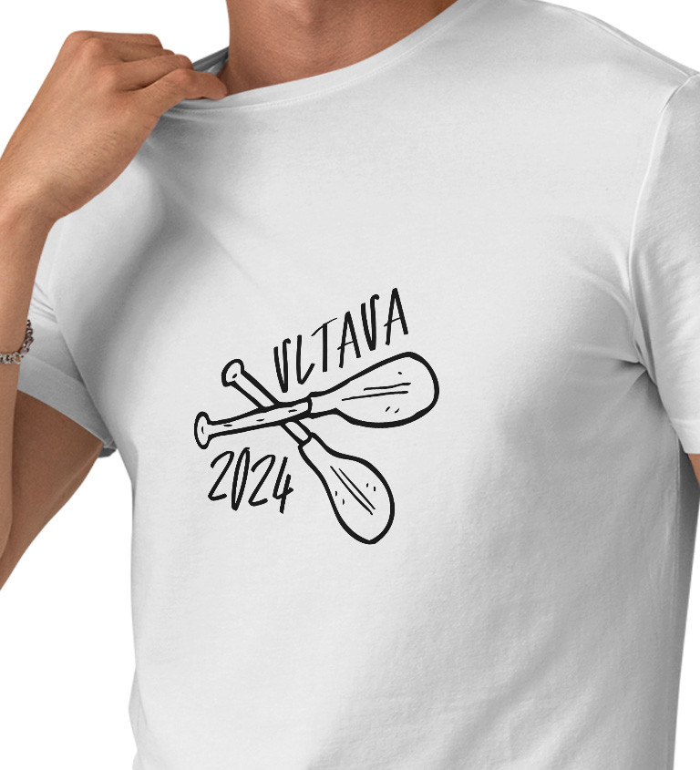 Pánské tričko bílé -Vltava 2024