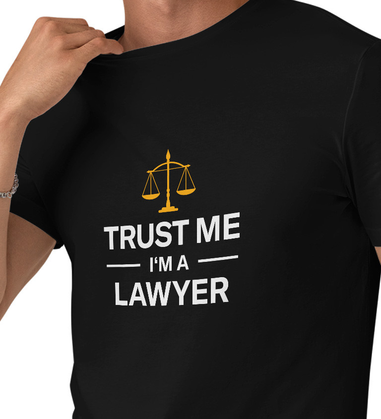 Pánské tričko černé - Trust me I´m a lawyer