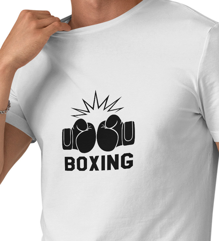 Pánské tričko bílé - Boxing