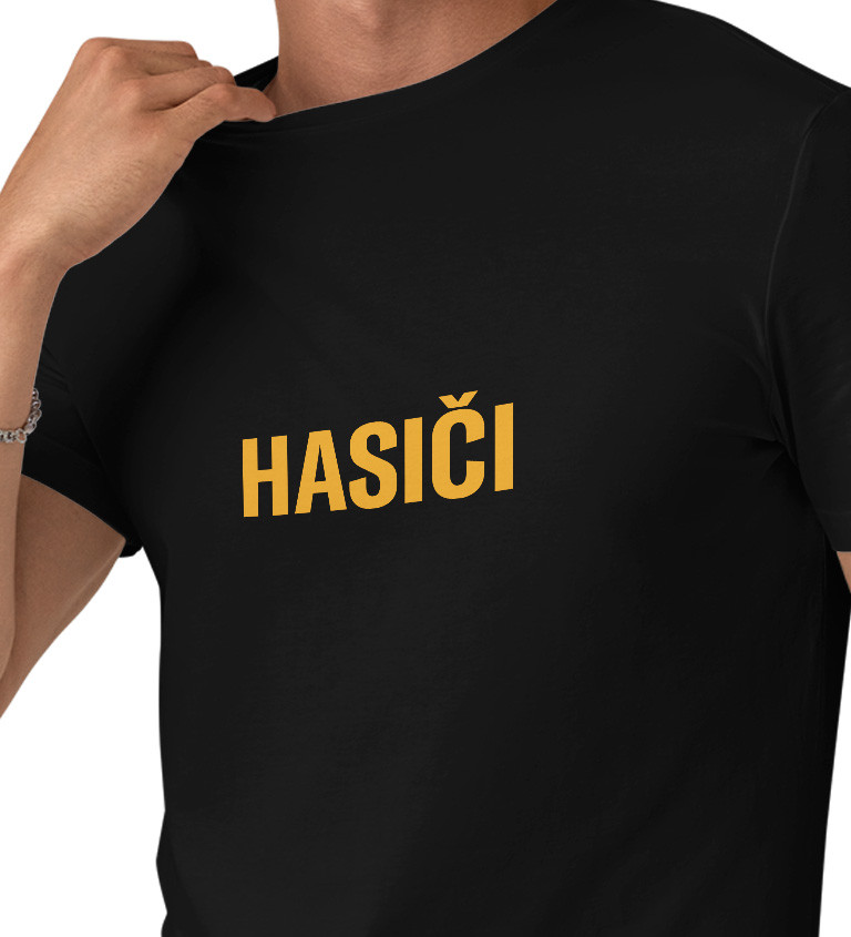 Pánské tričko černé - Hasiči