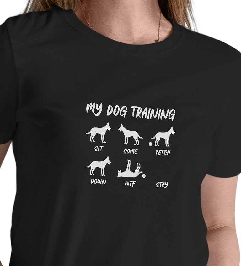 Dámské tričko černé - My dog training