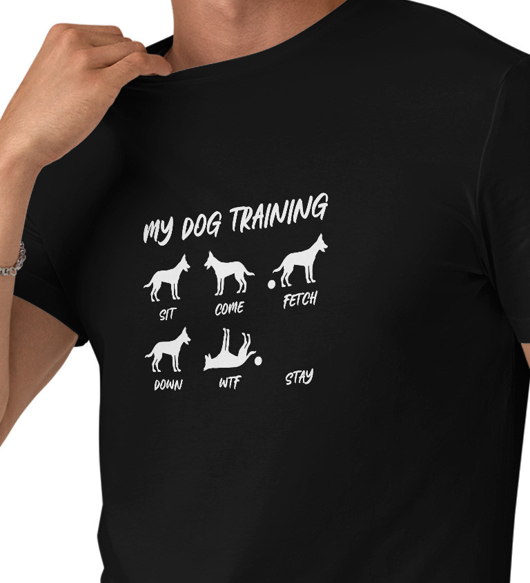 Pánské tričko černé - My dog training