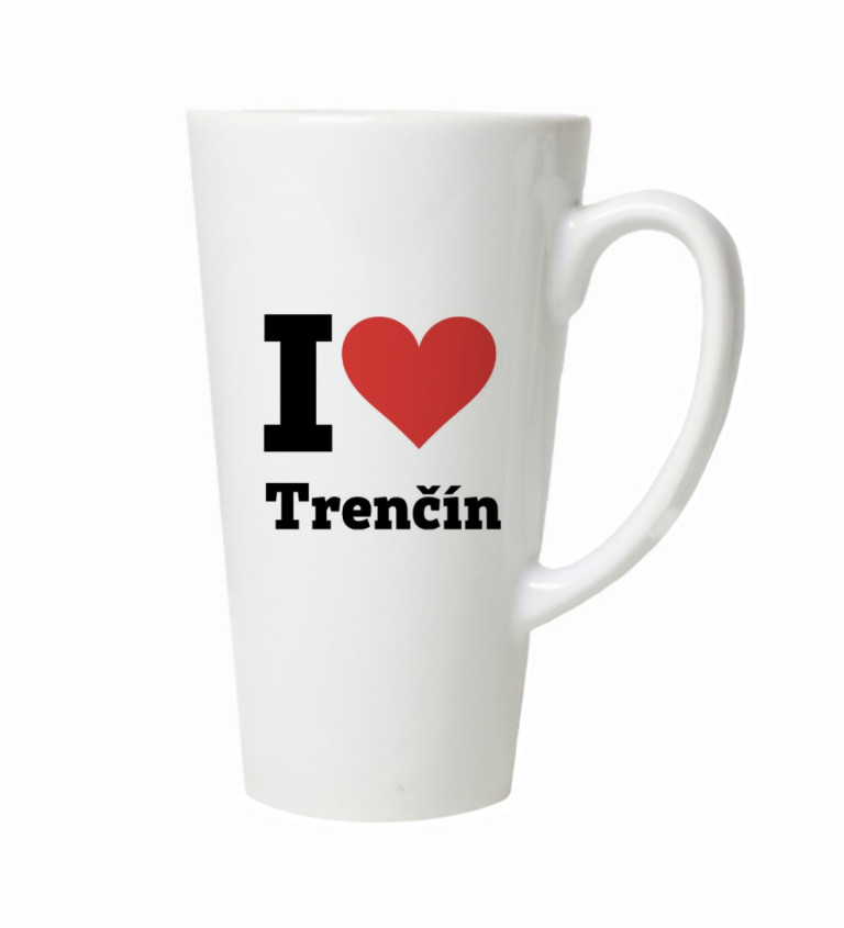 Latte hrnek - I love Trenčín