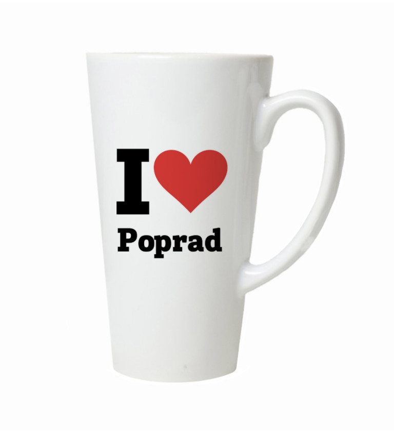 Latte hrnek - I love Poprad