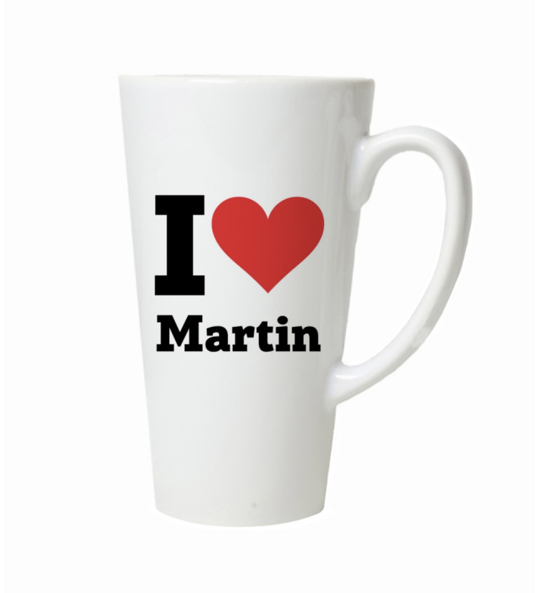 Latte hrnek - I love Martin