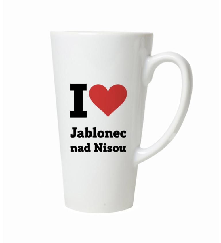 Latte hrnek - I love Jablonec nad Nisou