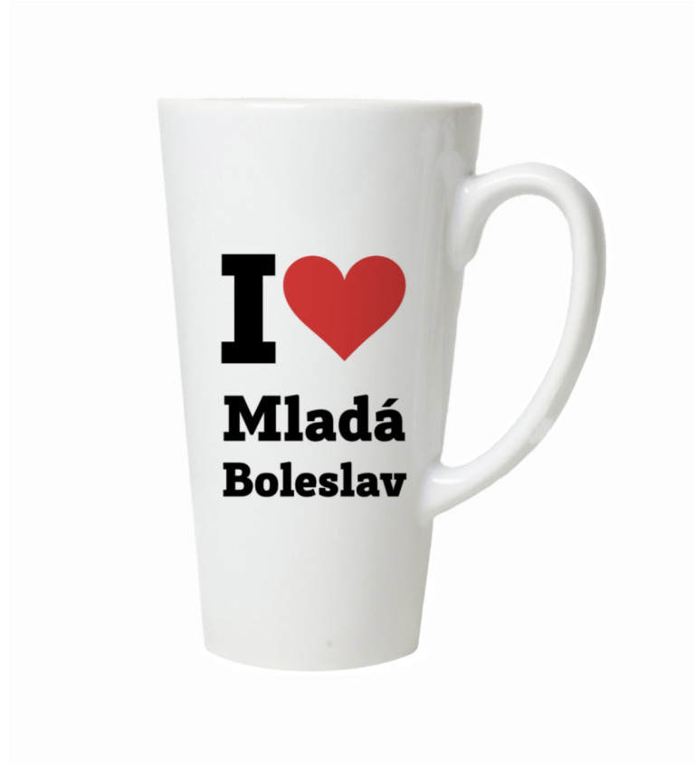 Latte hrnek - I love Mladá Boleslav