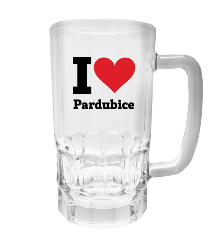 Půllitr s potiskem - I love Pardubice