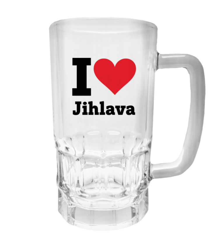 Půllitr s potiskem - I love Jihlava