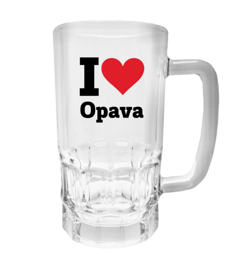 Půllitr s potiskem - I love Opava