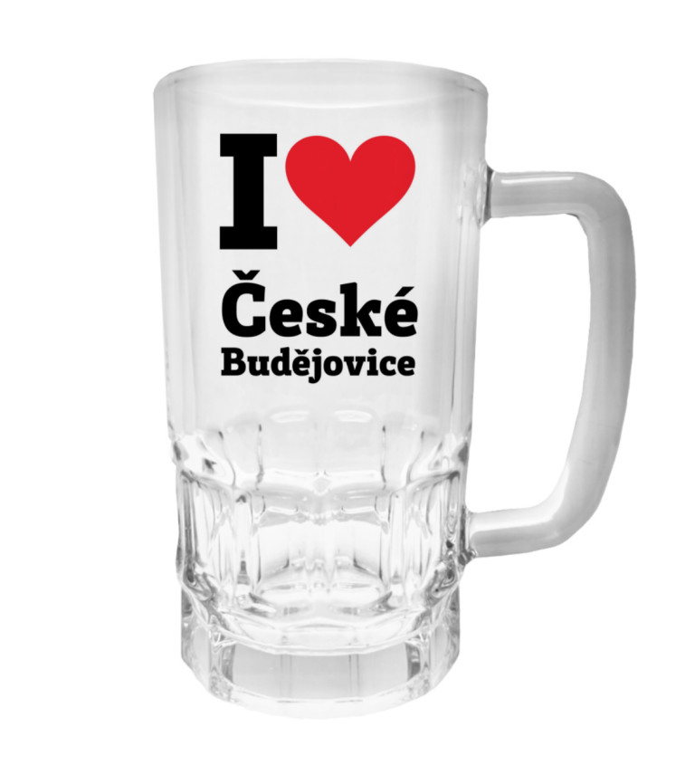 Půllitr s potiskem - I love České Budějovice