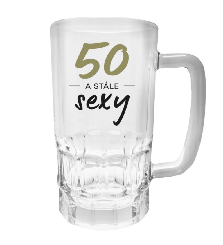 Půllitr s potiskem - 50 a stále sexy