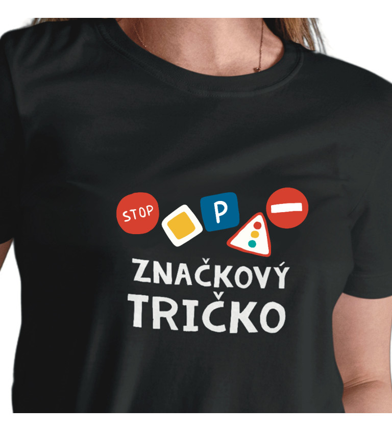 Dámské triko černé - Značkový tričko