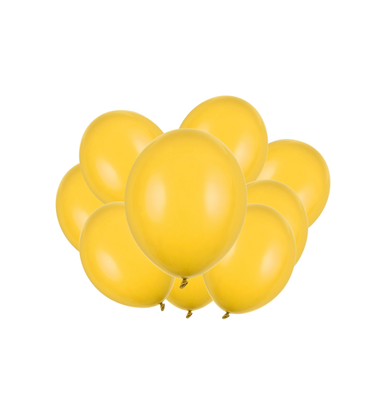 Latexové balónky strong pastelové medově žluté 30 cm 10 ks