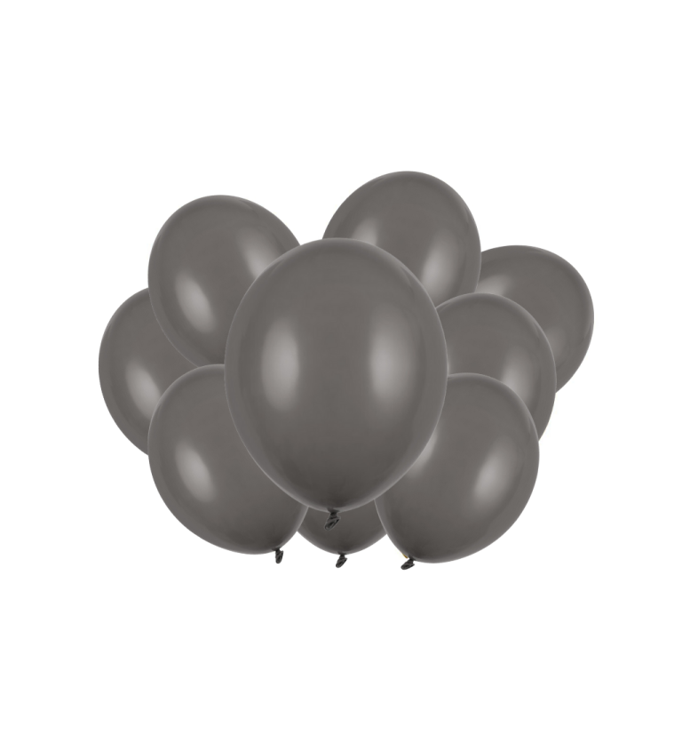 Latexové balónky strong pastelové šedé 30 cm 10 ks