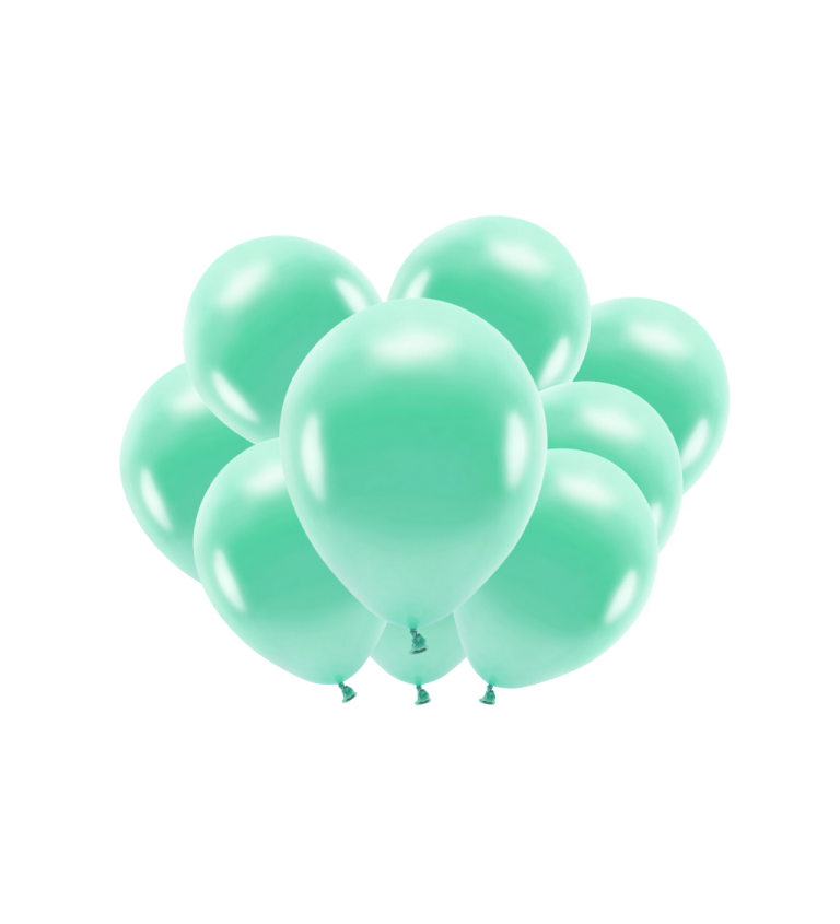 Latexové balónky eco metalické mentolové 30 cm 10 ks