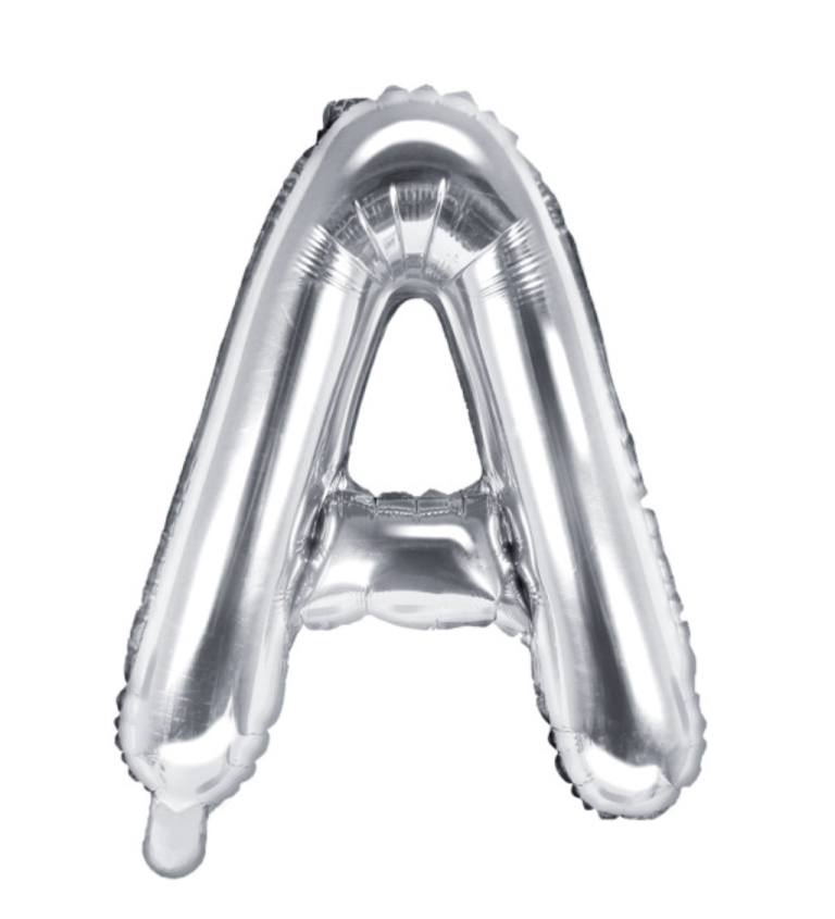 Balónek malé stříbrné A