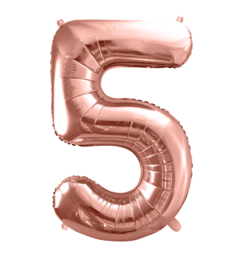 Fóliový balónek 5 rosegold