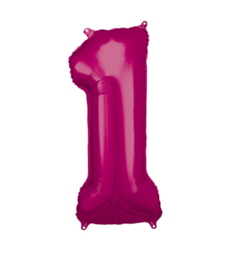 Růžový balón číslo 1