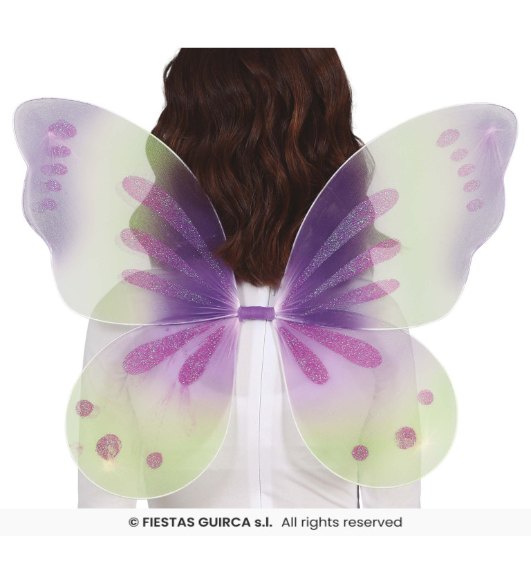 Zeleno - fialové vílí křídla