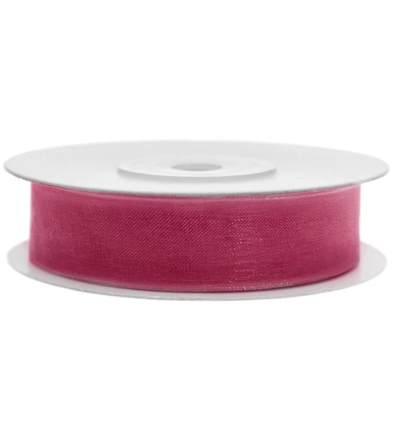 Šifónová stuha úzká růžovočervená
