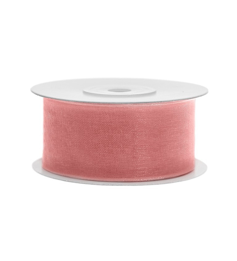 Šifónová stuha široká starorůžová