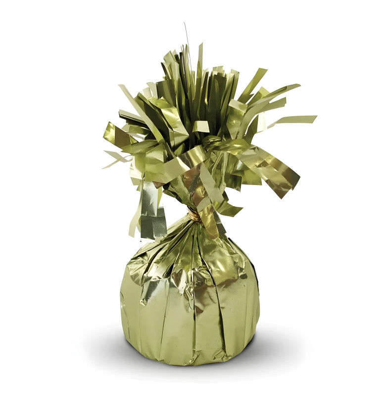 Těžítko na balonky metalicky zelené