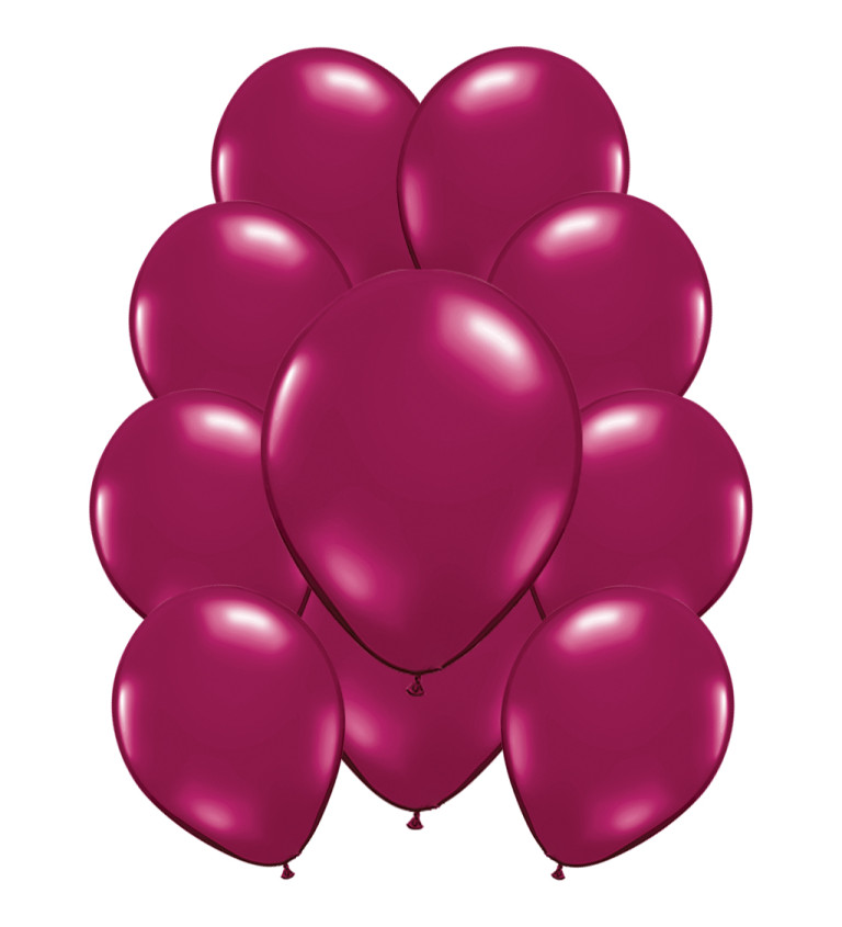 Latexové balónky metalické vínové