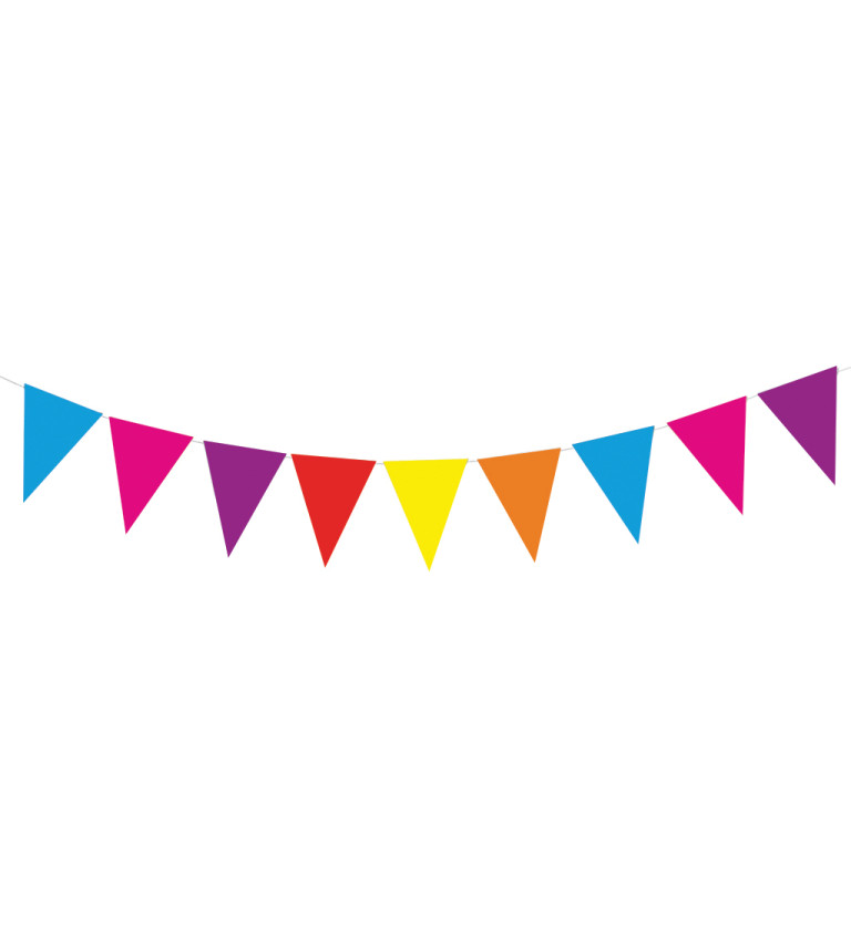 Dekorační girlanda vlajky barevná