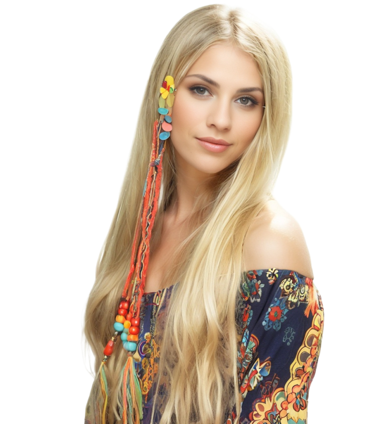 Dámská paruka - 80s hippie