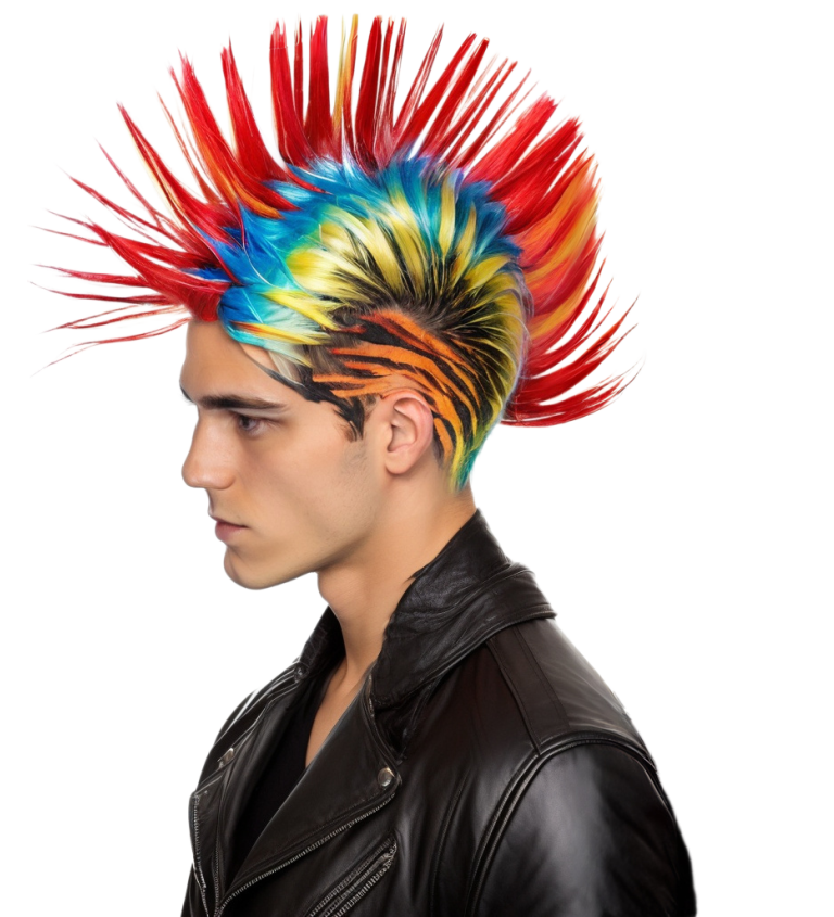 Pánská paruka - punk, barevná