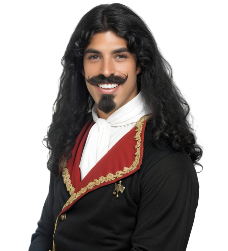 Pánská paruka - mušketýr