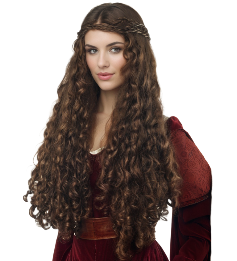 Dámská paruka - středověká princezna