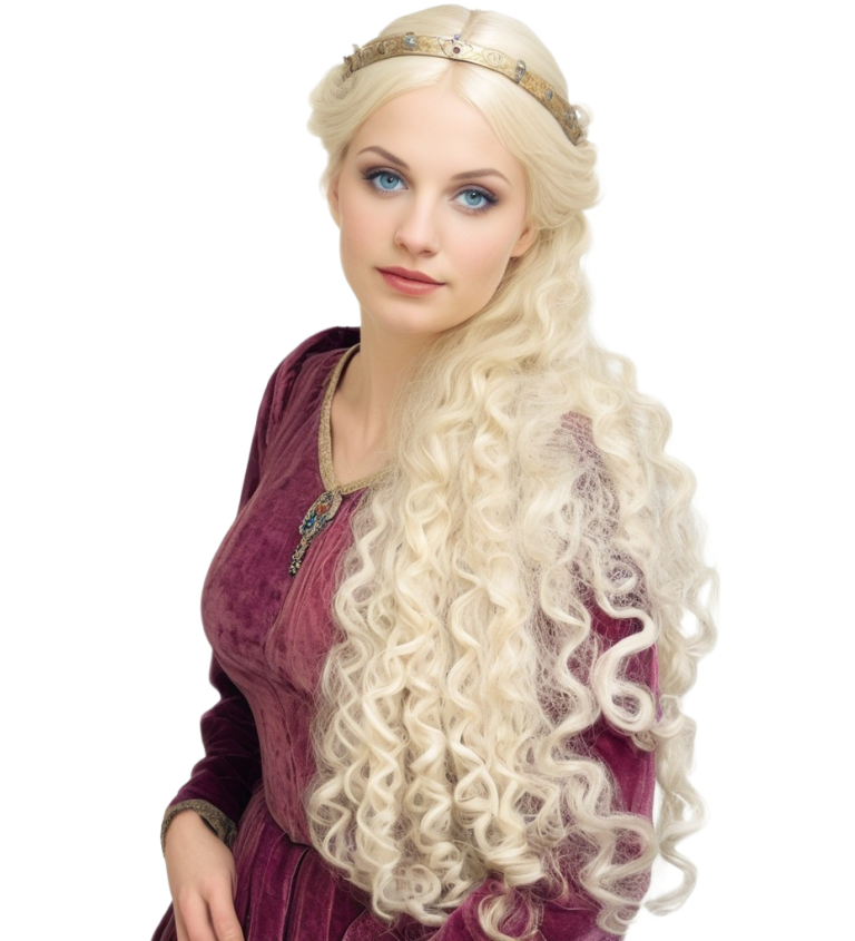 Dámská paruka - středověká královna