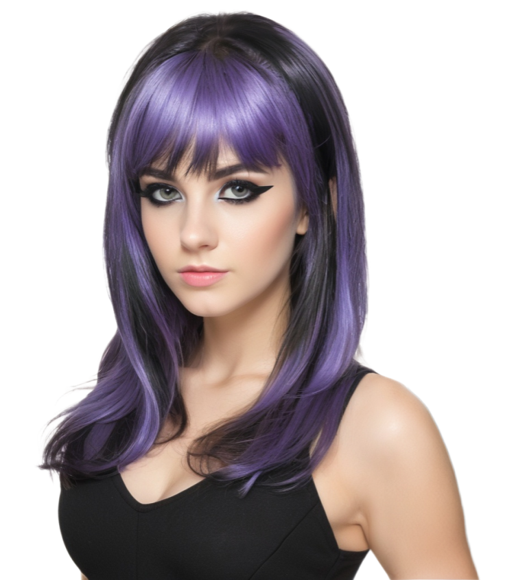 Dámská paruka - fialový melír