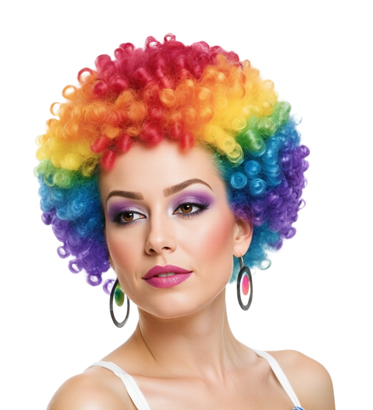 Paruka - afro, multicolor