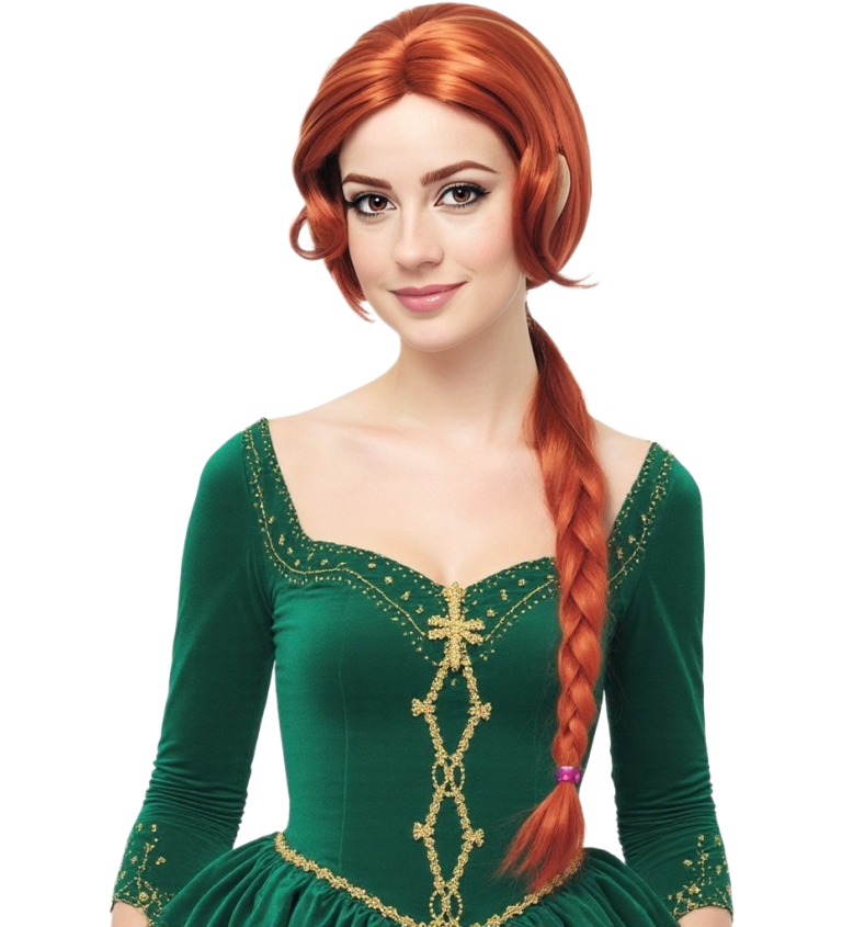 Dámská paruka - zelená princezna