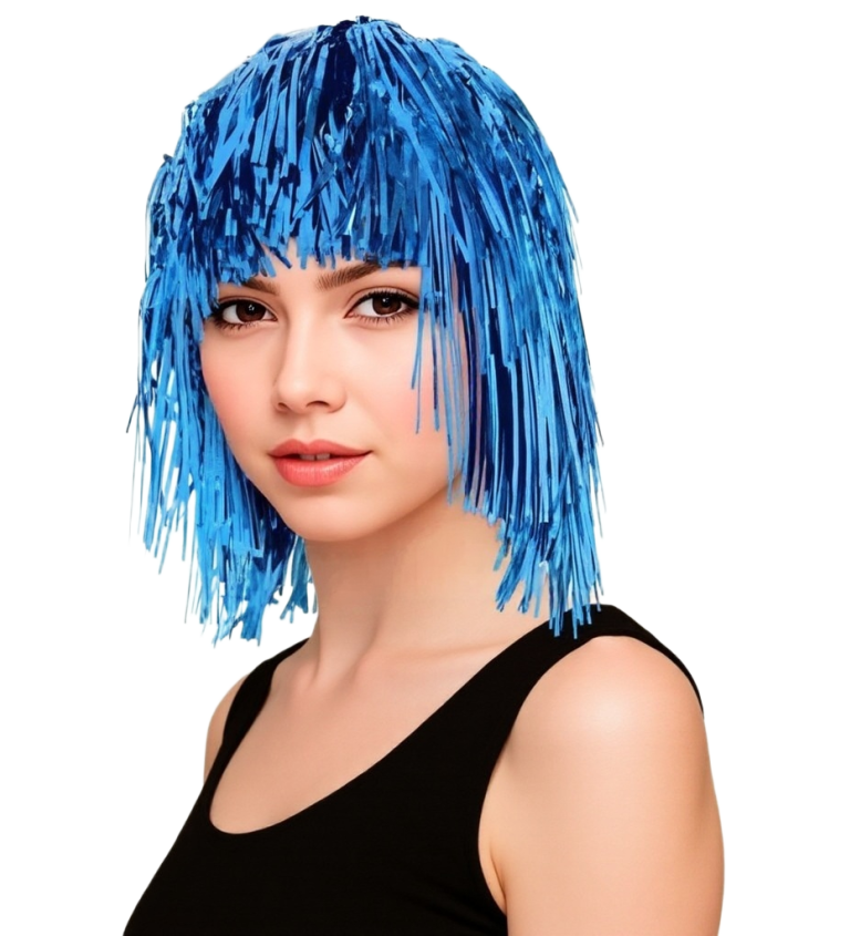 Dámská paruka - metalická modrá