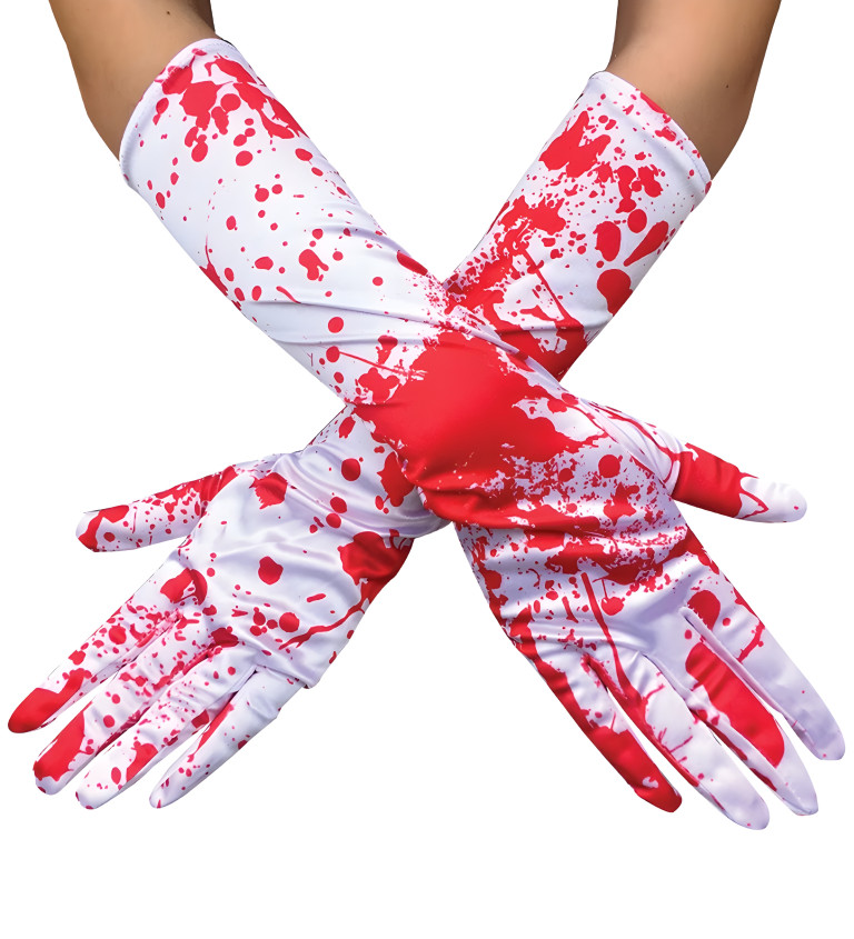Dlouhé rukavice - krev