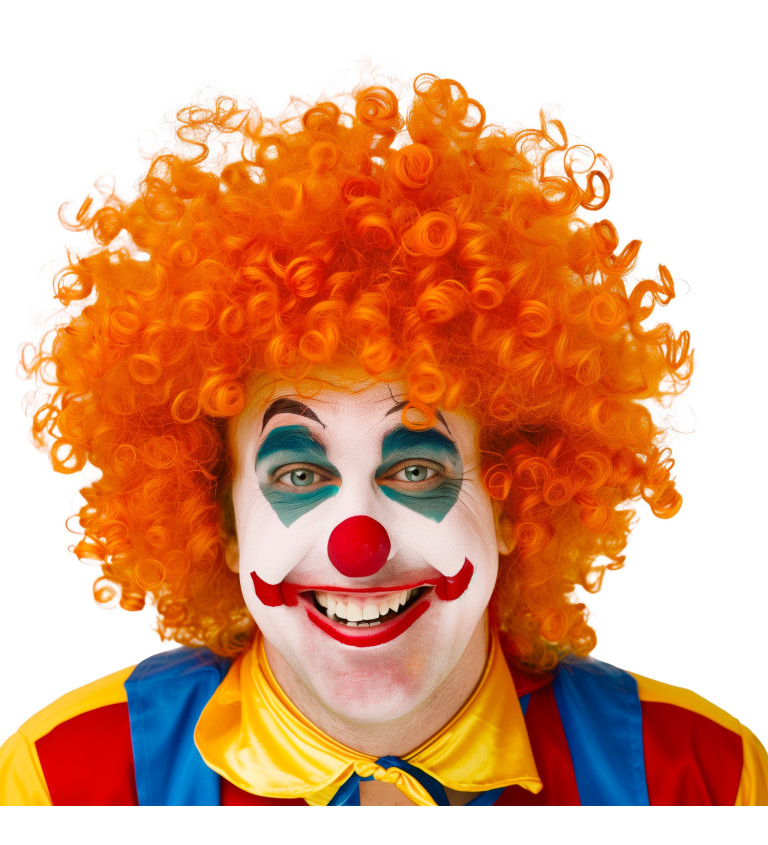 Pánská paruka - afro, oranžová